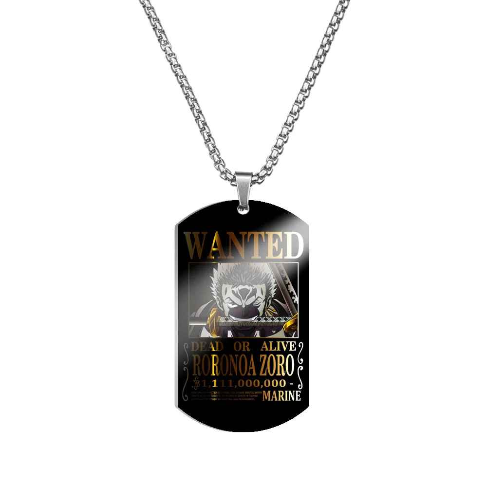One Piece Characters Pendant- Stainless Steel Dog Tag Necklace