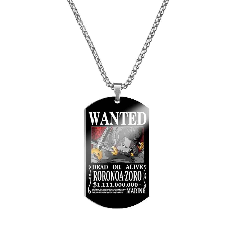 One Piece Characters Pendant- Stainless Steel Dog Tag Necklace