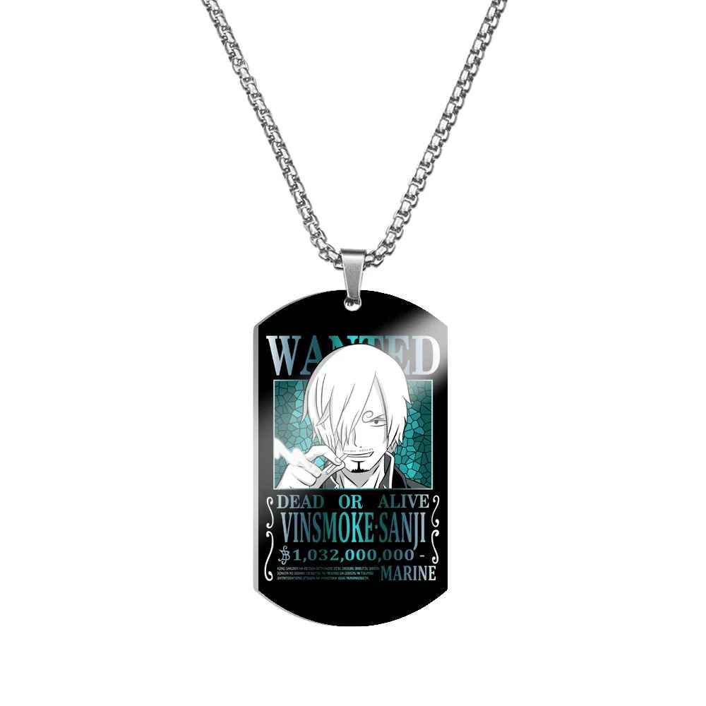 One Piece Characters Pendant- Stainless Steel Dog Tag Necklace