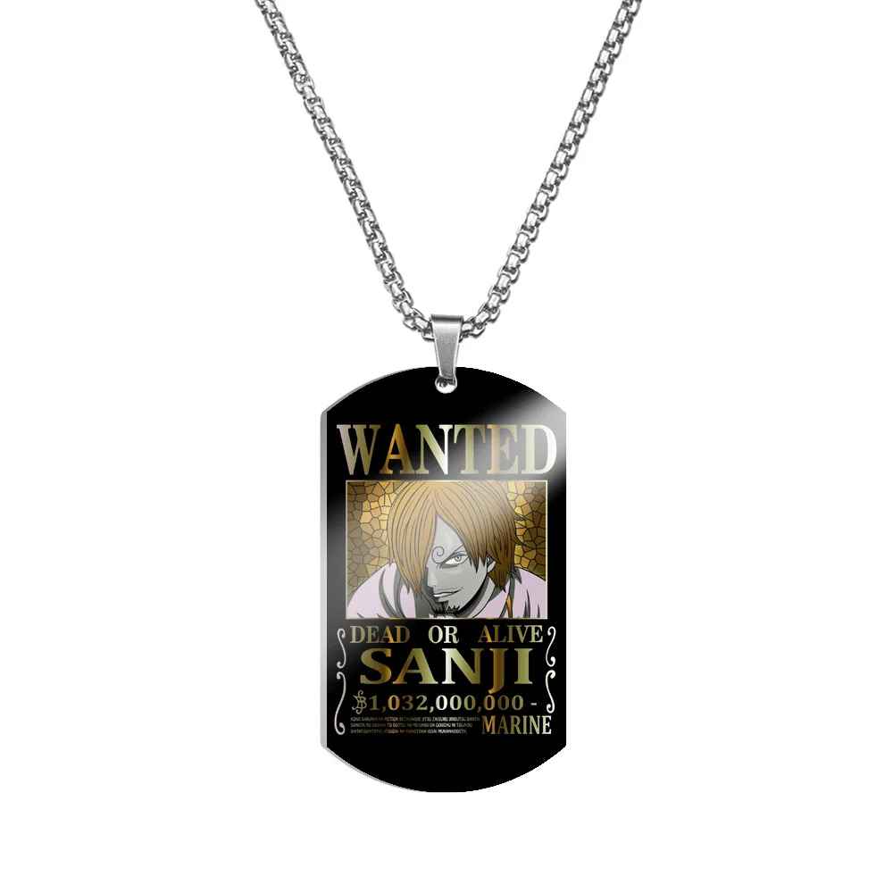 One Piece Characters Pendant- Stainless Steel Dog Tag Necklace