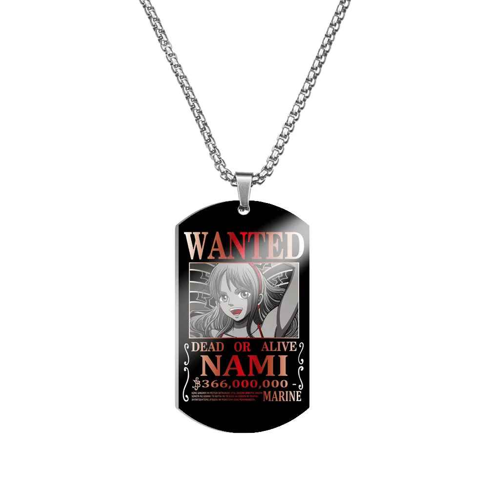 One Piece Characters Pendant- Stainless Steel Dog Tag Necklace