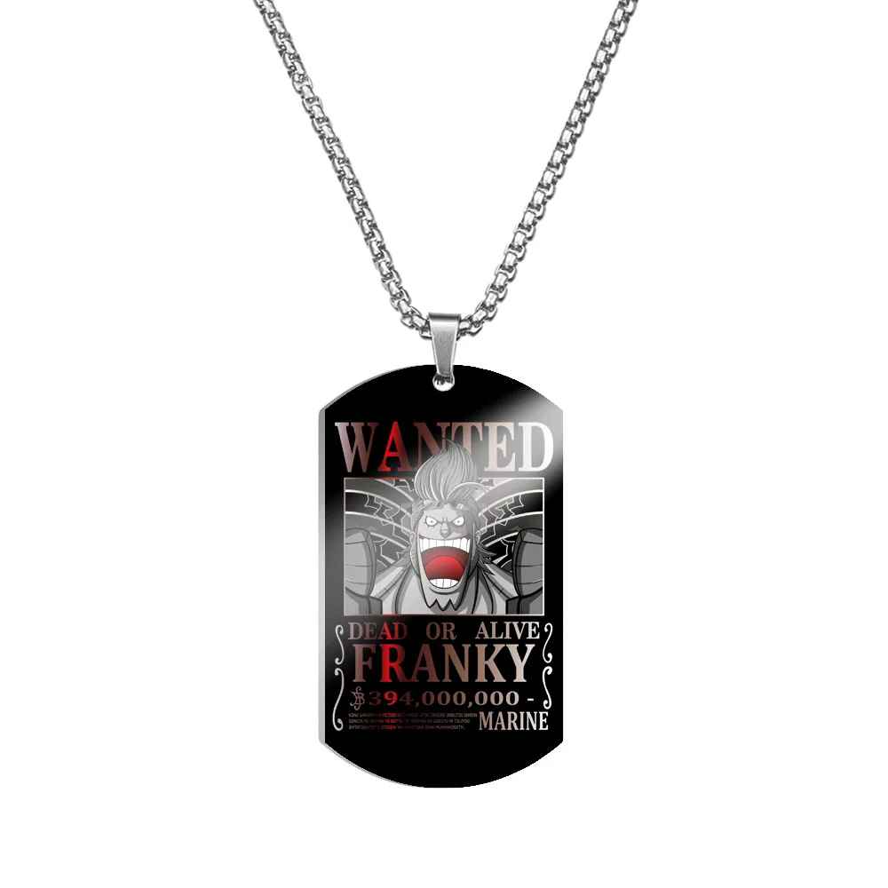 One Piece Characters Pendant- Stainless Steel Dog Tag Necklace