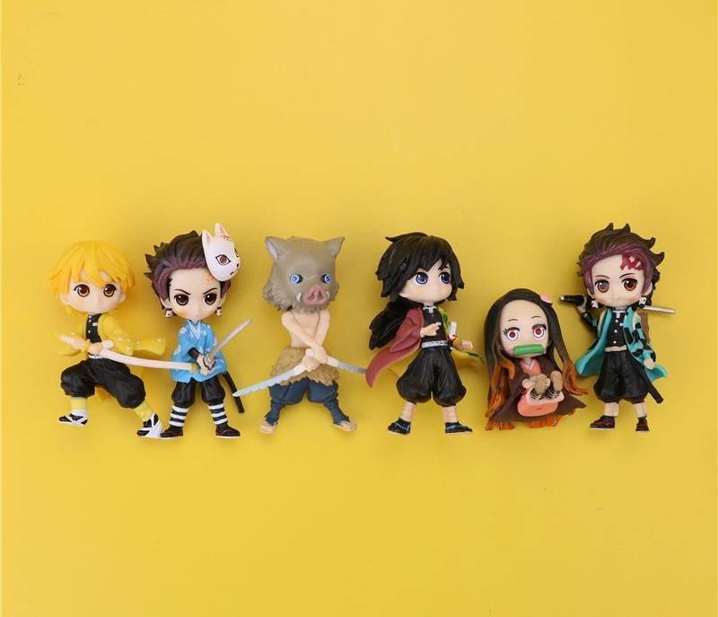 6pcs/set Anime Demon Slayer Figurines