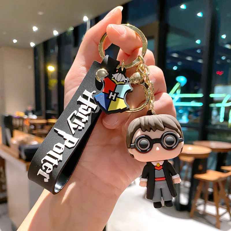 Harry Potter Keychain Set – Harry, Ron & Hermione Mini Figure Key Rings for Fans & Gifts