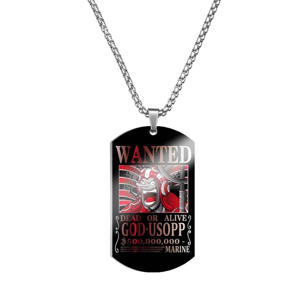 One Piece Characters Pendant- Stainless Steel Dog Tag Necklace