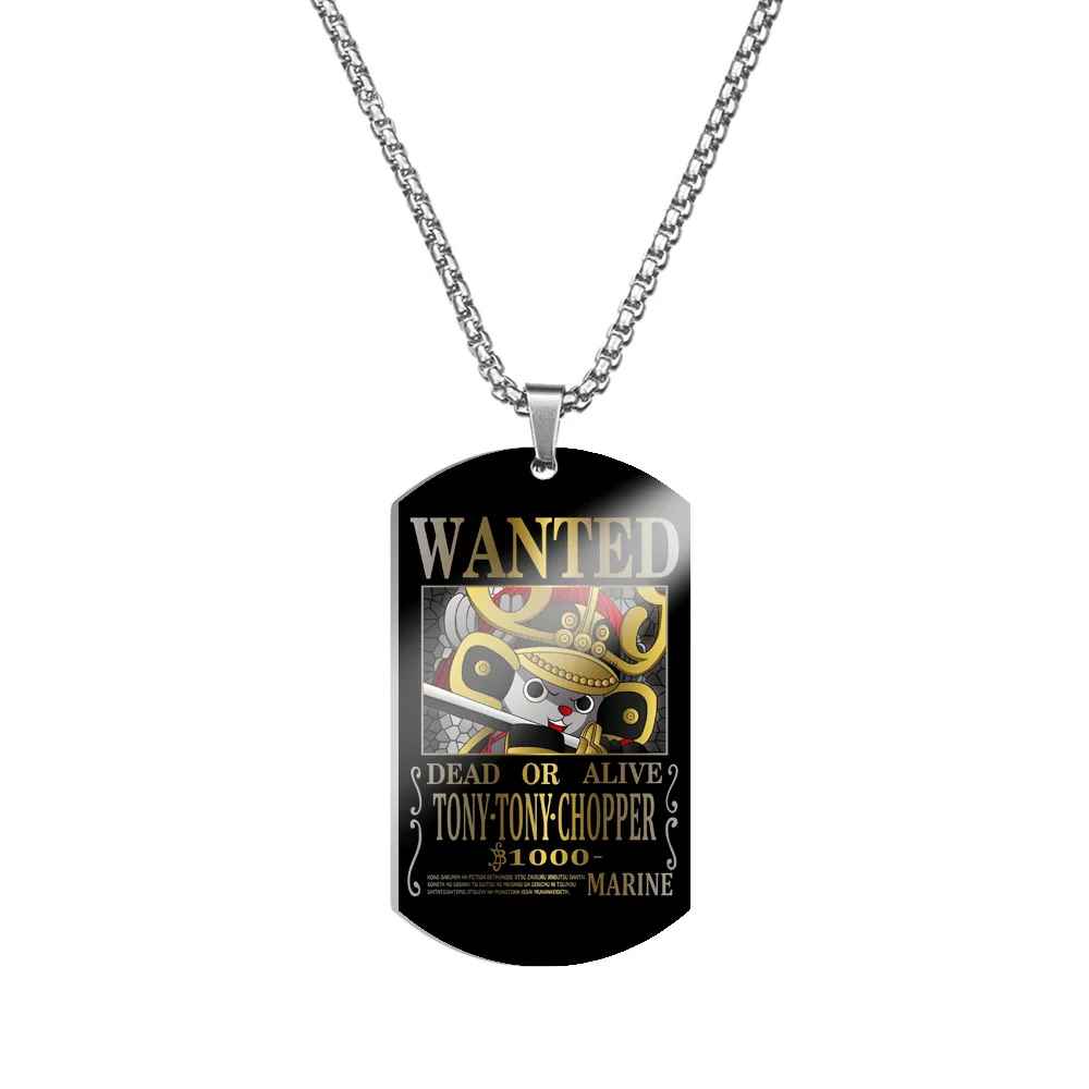 One Piece Characters Pendant- Stainless Steel Dog Tag Necklace