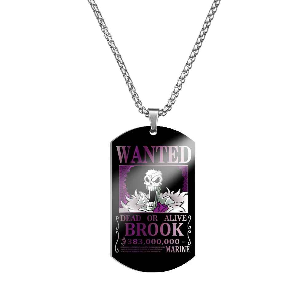 One Piece Characters Pendant- Stainless Steel Dog Tag Necklace