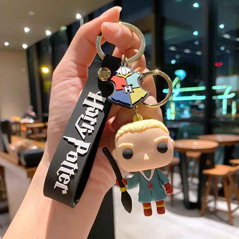 Harry Potter Keychain Set – Harry, Ron & Hermione Mini Figure Key Rings for Fans & Gifts