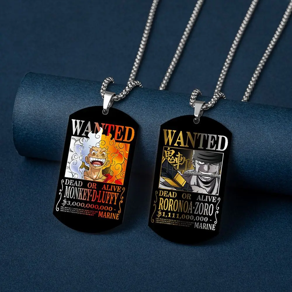 One Piece Characters Pendant- Stainless Steel Dog Tag Necklace