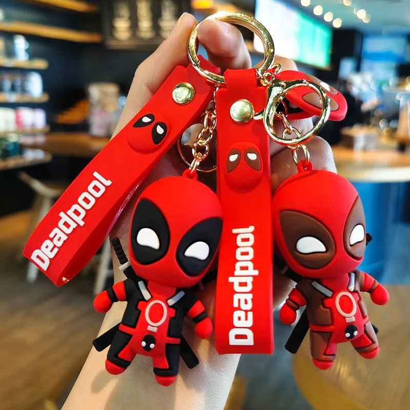 Marvel Deadpool Keychain – Cute Superhero Figure | Keyring Pendant & Car Ornament