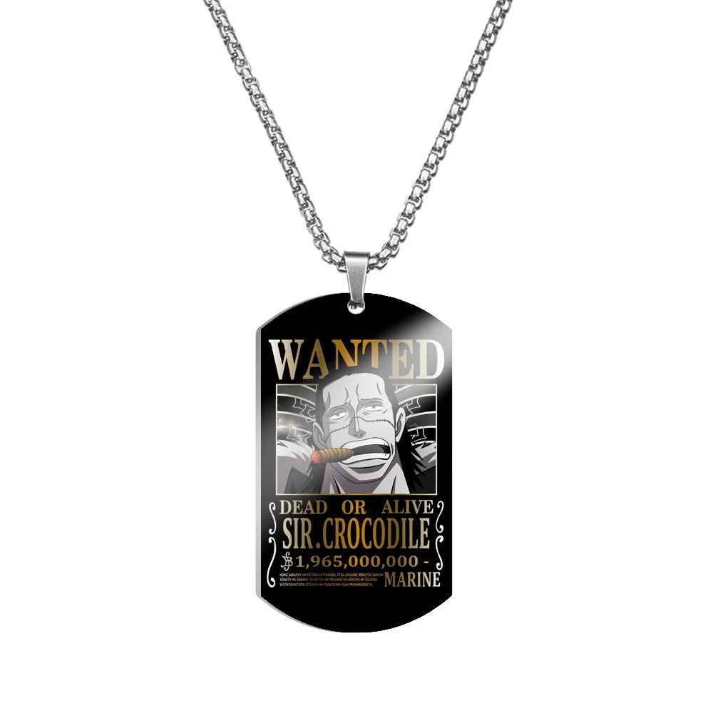 One Piece Characters Pendant- Stainless Steel Dog Tag Necklace