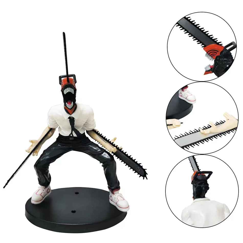 Chainsaw Man Figure – Denji Anime Collectible Action Figure (Chainsaw Head Design)