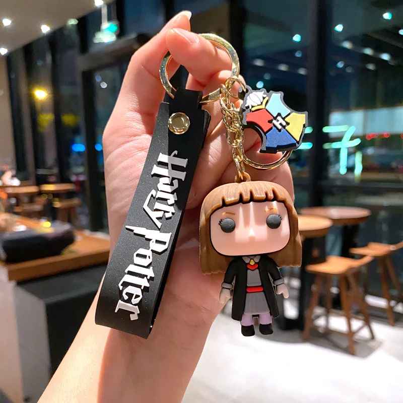 Harry Potter Keychain Set – Harry, Ron & Hermione Mini Figure Key Rings for Fans & Gifts