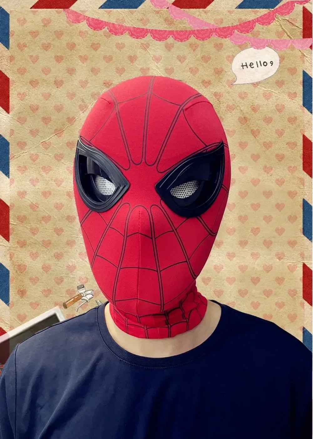 Spider-Man Cosplay Head Mask – 1:1 Scale (Life-Size) with Moving Eyes – Electronic & Manual Versions
