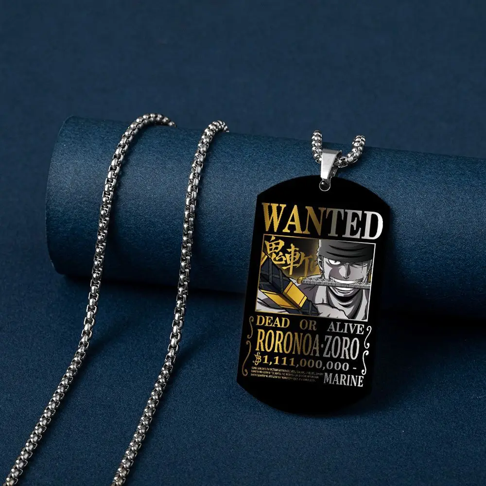 One Piece Characters Pendant- Stainless Steel Dog Tag Necklace