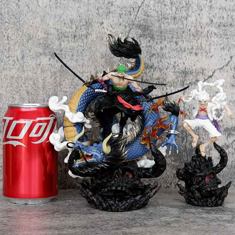 Zoro & Nika Luffy Anime Figure – One Piece Ghost Island Black Gold Zoro Collectible Model