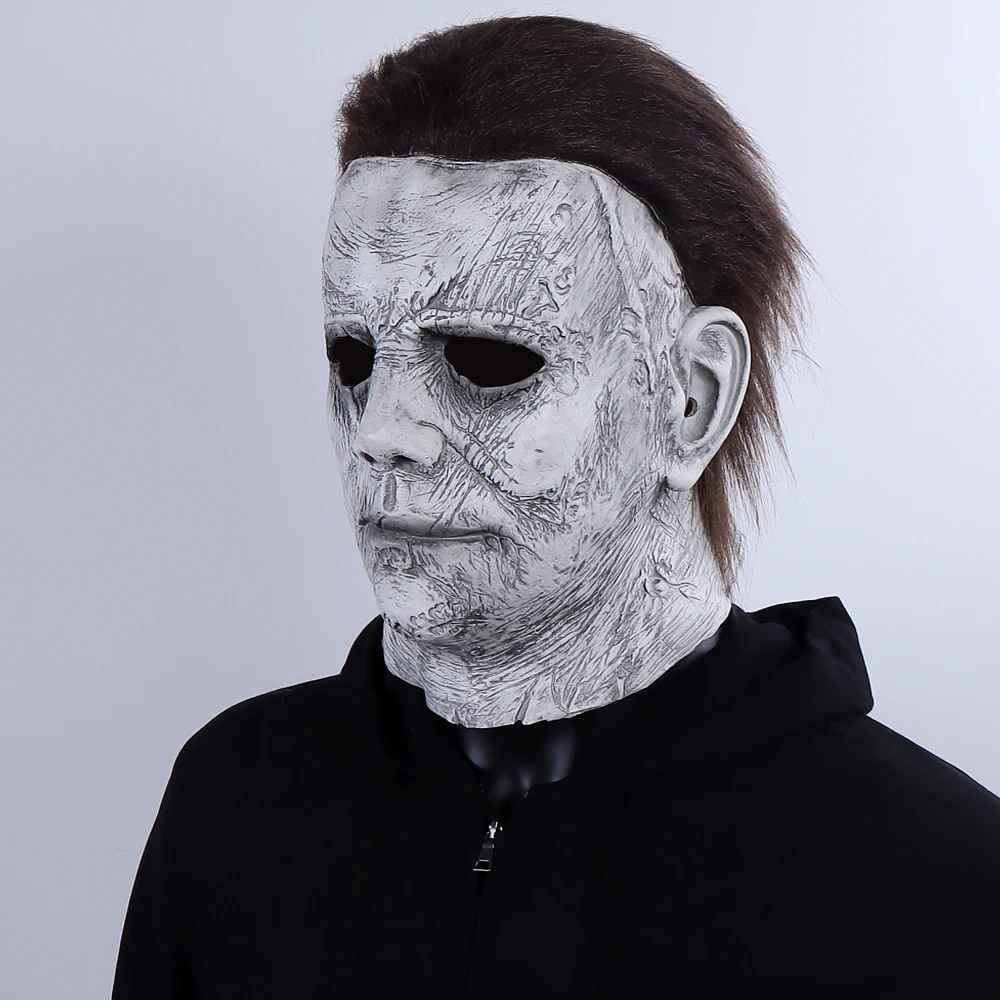 Halloween Michael Myers Mask Cosplay Horror Bloody Latex Masks Helmet Carnival Masquerade Party Costume Props