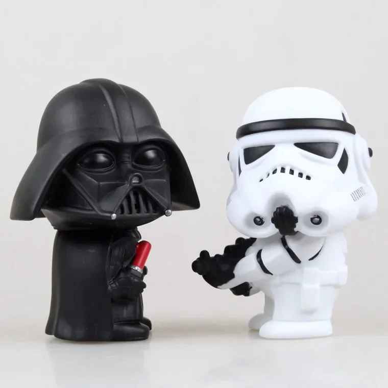 Star wars Darth vader imp Cute Style Star War Darth Vader & STORM TROOPER Kawaii Movie Action Figureerial stormtrooper