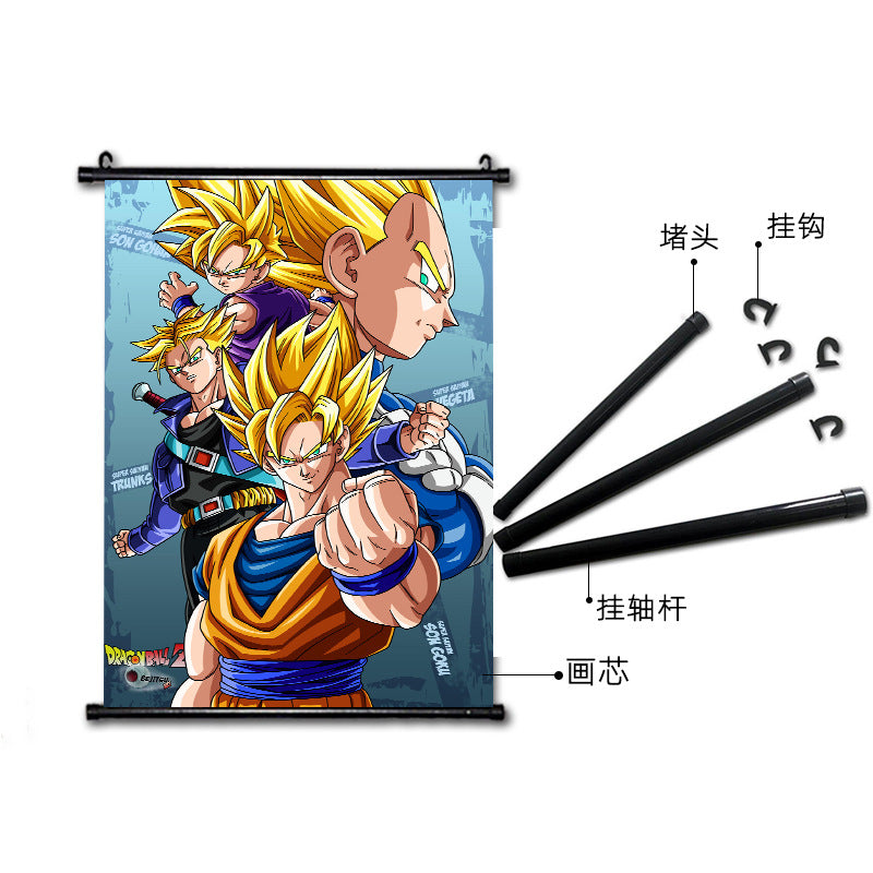 Dragon Ball Wall Scroll Collection – Vegeta, Goku & Saiyan Warriors