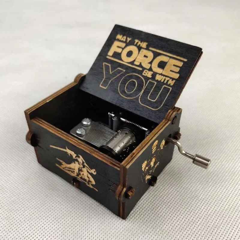Wooden Hand Crank Music Box
