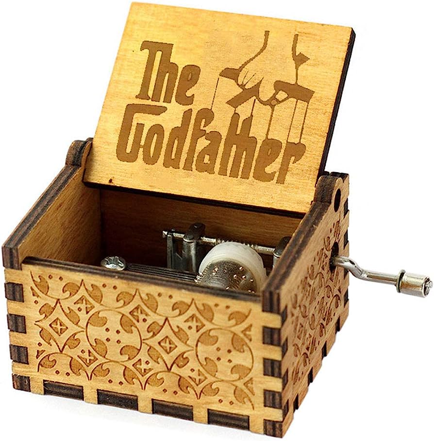 Wooden Hand Crank Music Box