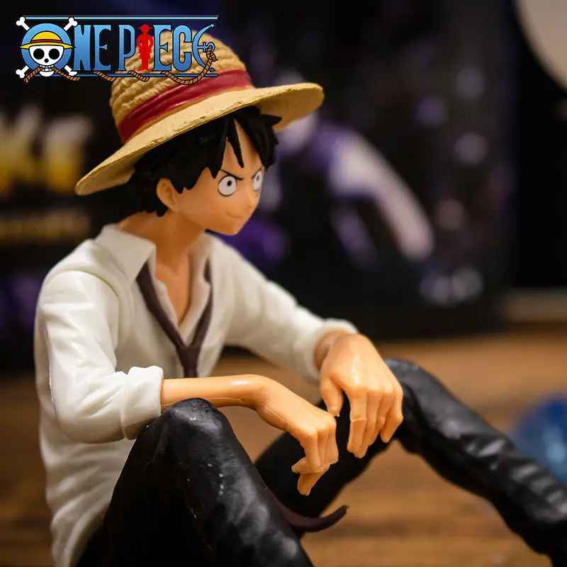 One Piece Monkey D. Luffy Sitting Pose Figurine – Chill & Iconic Anime Collectible