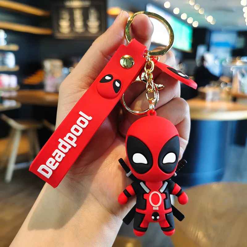 Marvel Deadpool Keychain – Cute Superhero Figure | Keyring Pendant & Car Ornament
