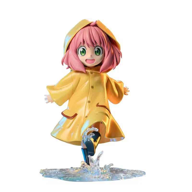 Anya Forger Raincoat Figure | Spy x Family Chibi Statue Yellow Rain Boots Collectible | Geekzillaa
