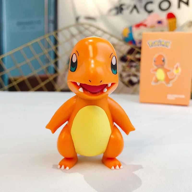8cm Pokémon Anime Figures with box – Pikachu, Charmander, Squirtle, Bulbasaur & Psyduck Action Model