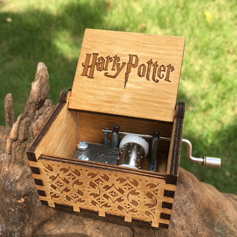 Wooden Hand Crank Music Box
