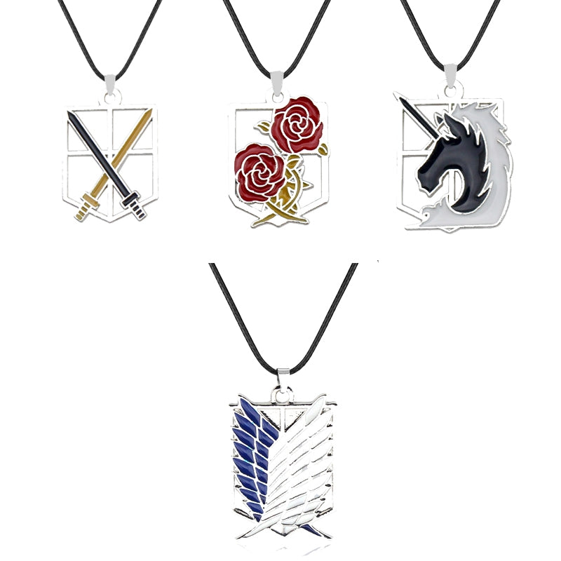 Attack On Titan Necklace Scout Regiment Eren Pendants Anime