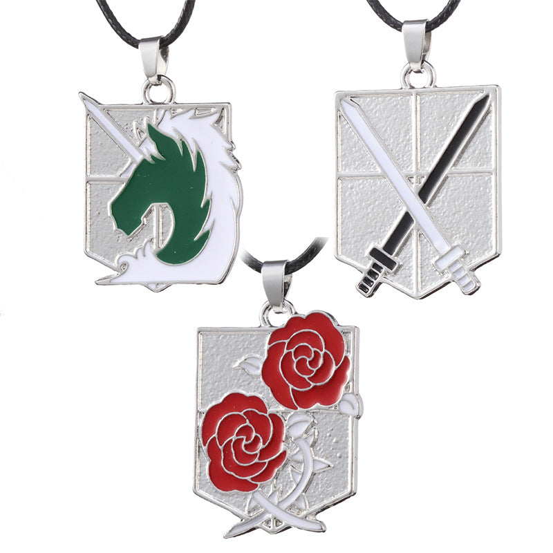 Attack On Titan Necklace Scout Regiment Eren Pendants Anime