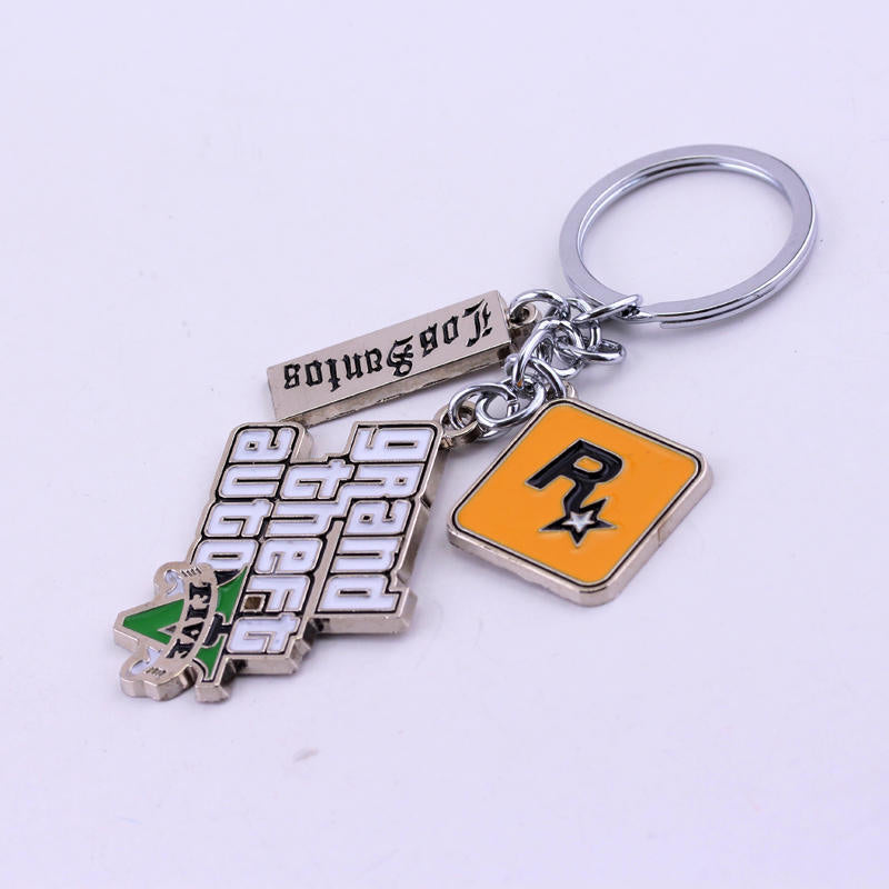 GTA V Grand Theft Auto 5 Keychain – Metal Pendant Keyring