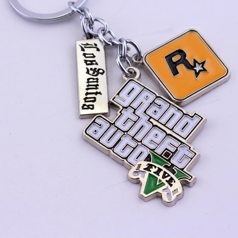 GTA V Grand Theft Auto 5 Keychain – Metal Pendant Keyring
