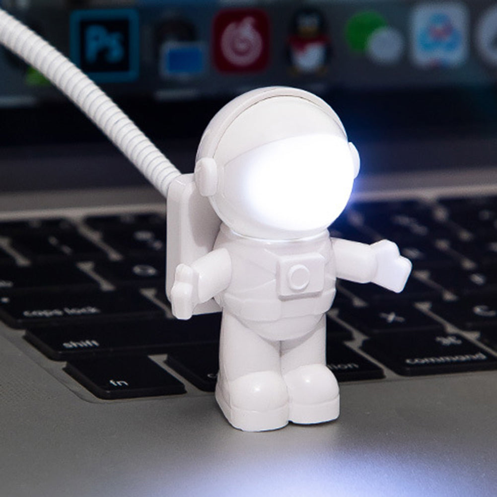 Astronaut LED Lamp – Flexible USB Night Light for Desk & Bedroom