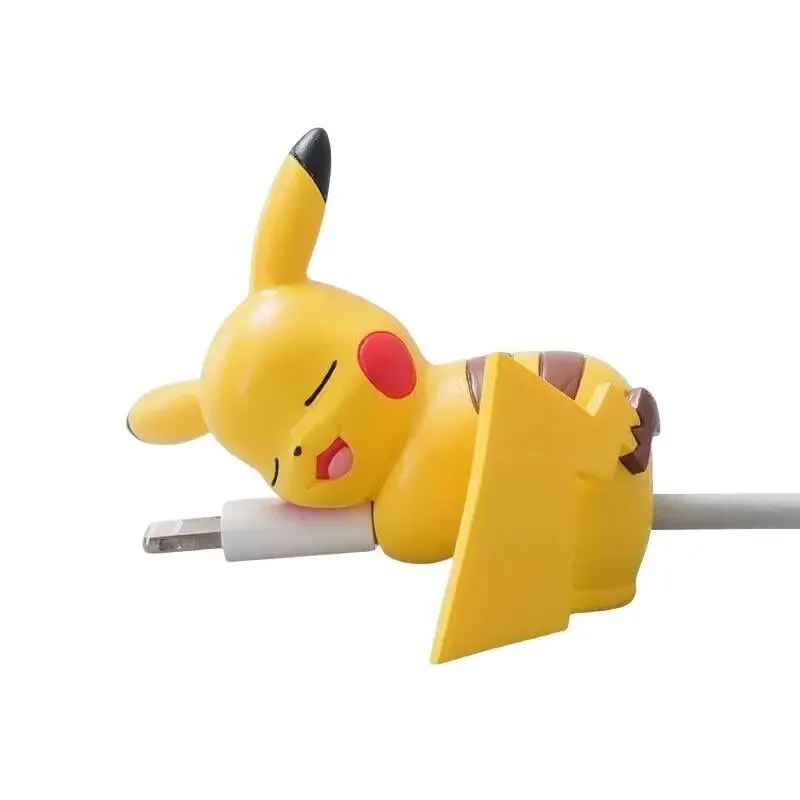 3pcs Pokemon Pikachu Data Cable Protective Sleeve – Fashion Cartoon USB Charging Cable Bite Protector