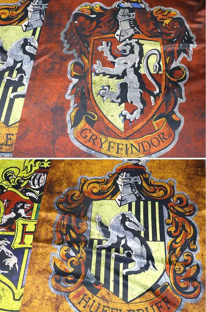 Harry Potter Banner – Hogwarts Flags (Gryffindor, Slytherin, Hufflepuff, Ravenclaw & School Crest | 75x125cm)