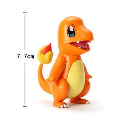 8cm Pokémon Anime Figures with box – Pikachu, Charmander, Squirtle, Bulbasaur & Psyduck Action Model