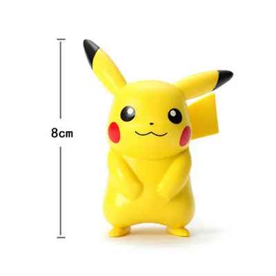 8cm Pokémon Anime Figures with box – Pikachu, Charmander, Squirtle, Bulbasaur & Psyduck Action Model