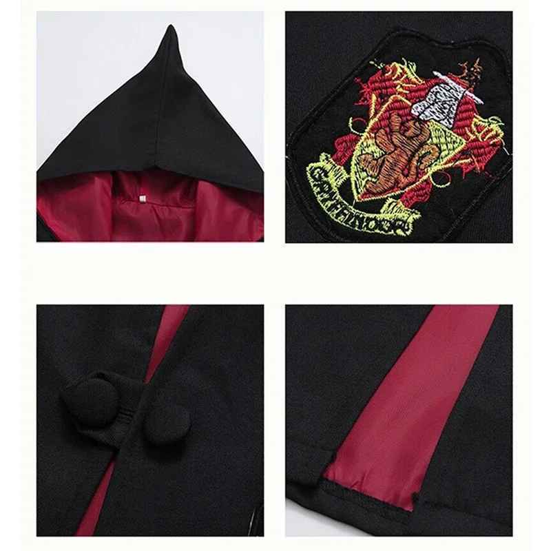 Harry potter Gryffindor Cosplay Set - Robe, Scarf, Tie, Wand and Glasses