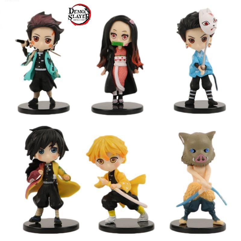 6pcs/set Anime Demon Slayer Figurines
