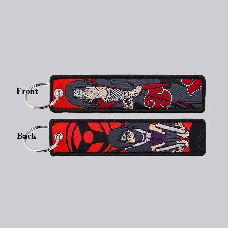 Naruto Premium Wooven Keychains | Embroidered Character Tags