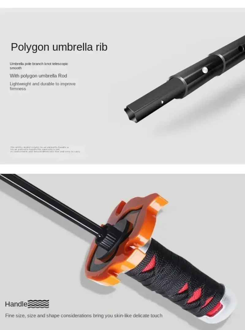 Bleach Katana Umbrella | Soul Reaper Sword Handle Parasol | Anime Tactical Gear | Geekzillaa