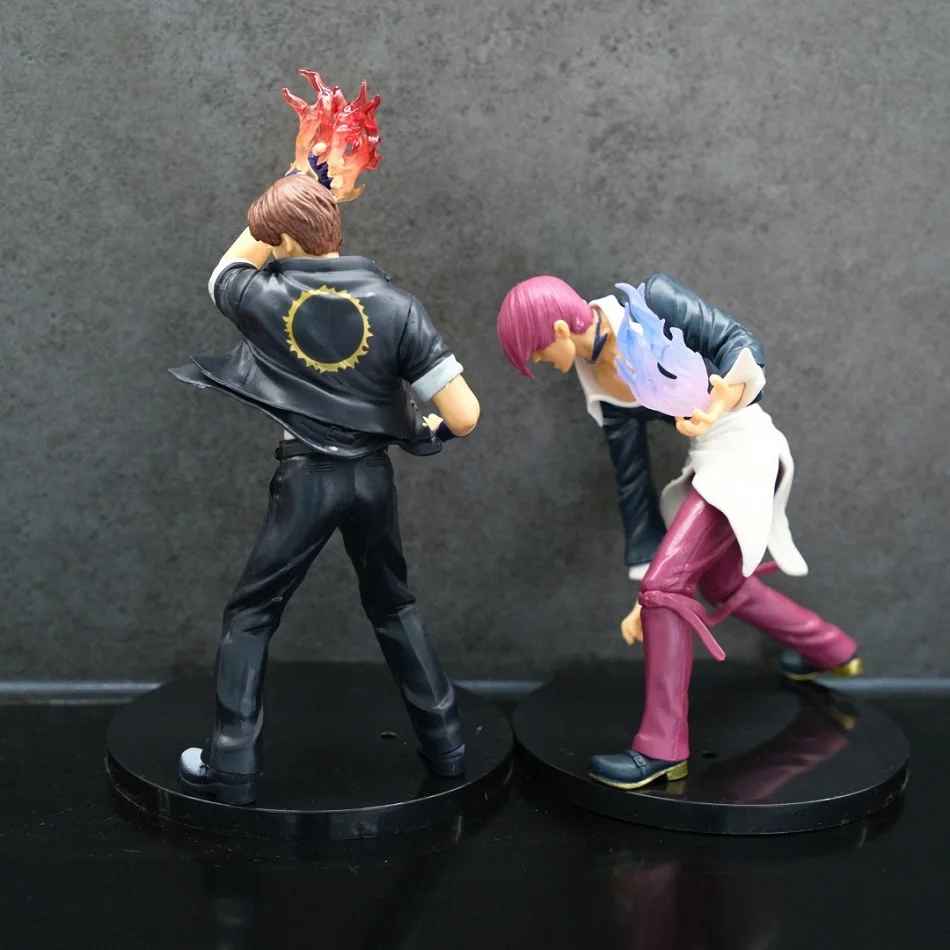 King of Fighters Figure Set | Kyo Kusanagi & Iori Yagami Statue Gaming Collectible KOF Merch | Geekzillaa