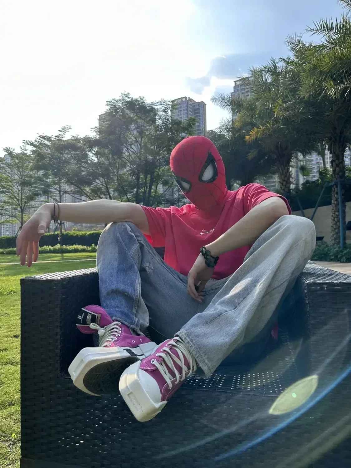 Spider-Man Cosplay Head Mask – 1:1 Scale (Life-Size) with Moving Eyes – Electronic & Manual Versions