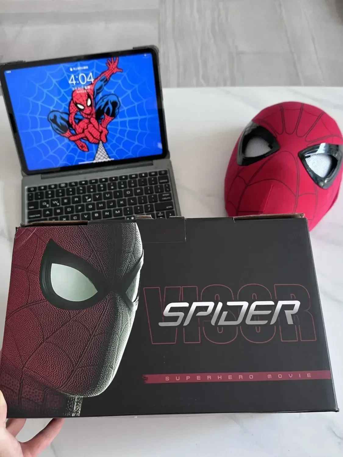 Spider-Man Cosplay Head Mask – 1:1 Scale (Life-Size) with Moving Eyes – Electronic & Manual Versions