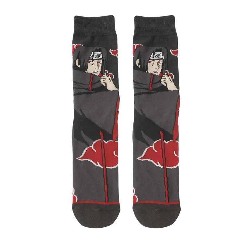 Naruto Anime Socks | Naruto Uzumaki & Itachi Uchiha Akatsuki Crew Socks | Geekzillaa