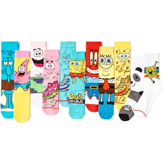 SpongeBob SquarePants Socks | Patrick Star & Squidward Crew Socks Cartoon Merchandise | Geekzillaa
