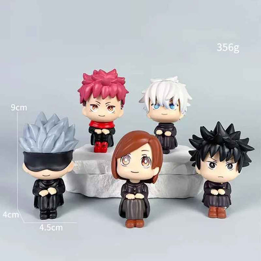 Jujutsu Kaisen 5-Piece Set – Collectible 9cm PVC Figures of Gojo, Yuji, Megumi, Nobara & Panda