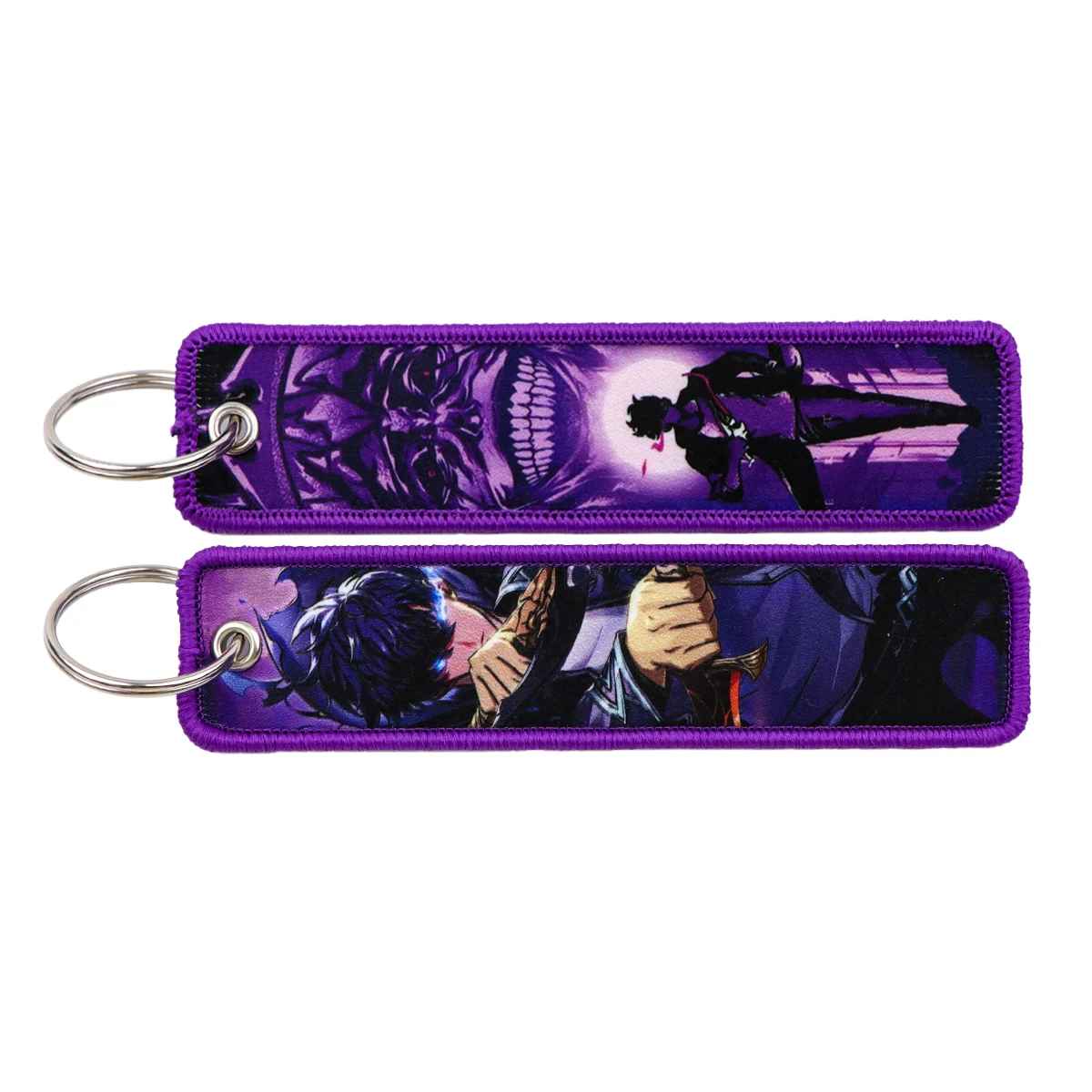 Solo Leveling "Sung Jinwoo" Embroidered Cloth Keychain